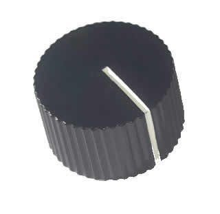 18mm Cupcake Style Knob - Black - Click Image to Close